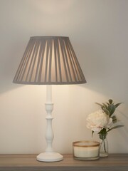 Searchlight Cream Wren Candlestick Table Lamp Base - Image 2 of 4