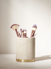 Truly Cream Luxe Shagreen Brush Holder - Image 1 of 3