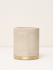 Truly Cream Luxe Shagreen Brush Holder - Image 2 of 3