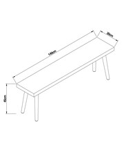Dark Grey Oak Effect Ezra Bench - Image 7 of 7