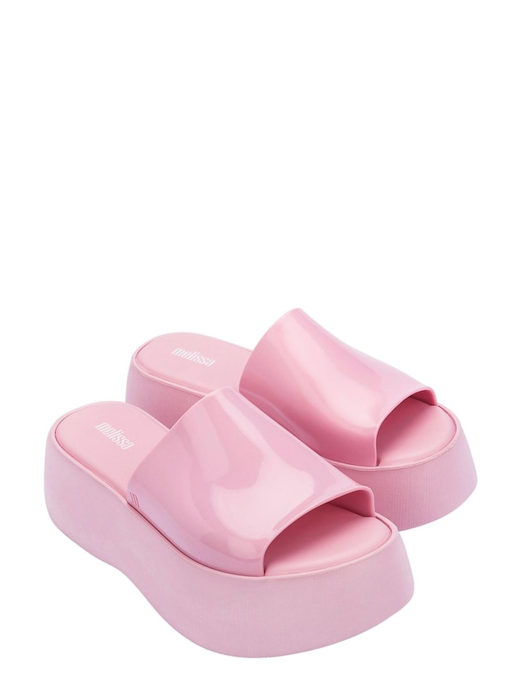 Melissa Pink Platform Slides - Image 2 of 5 Melissa Pink Platform Slides - Image 2 of 5