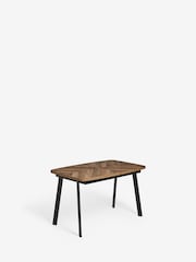 Dark Bronx Chevron 4 to 6 Seater Extending Oak Effect Dining Table - Image 7 of 9