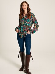 Joules Kalina Blue Concealed Placket Shirt - Image 3 of 6