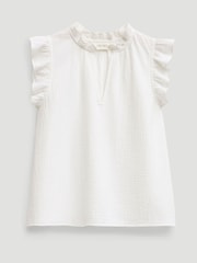 Hush White Cotton Cheesecloth Sleeveless Top - Image 5 of 5