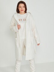 Kylie Teen Natural Cosy Club Fleece Robe - Image 1 of 5