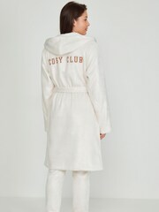 Kylie Teen Natural Cosy Club Fleece Robe - Image 2 of 5