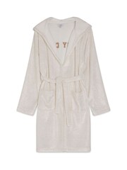 Kylie Teen Natural Cosy Club Fleece Robe - Image 5 of 5