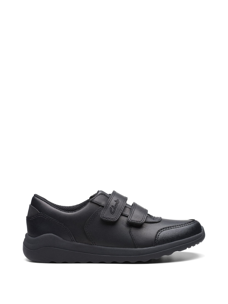 Clarks Black Kids Leather Daze Step Shoes - Image 1 of 6