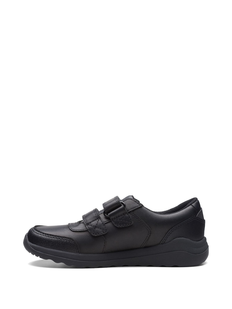 Clarks Black Kids Leather Daze Step Shoes - Image 2 of 6