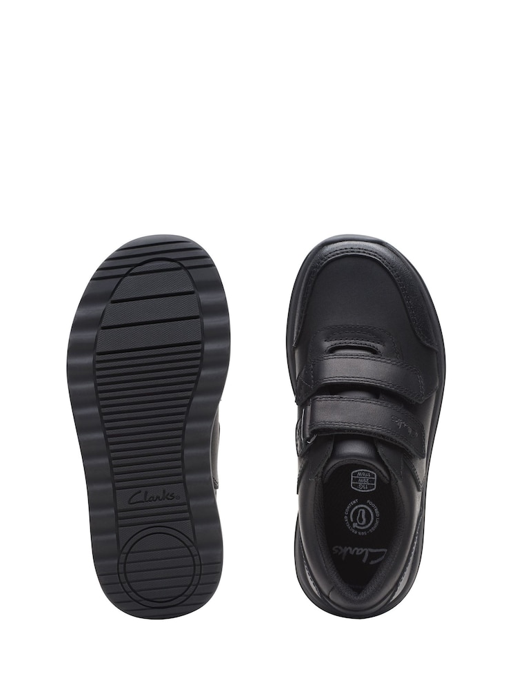 Clarks Black Kids Leather Daze Step Shoes - Image 6 of 6