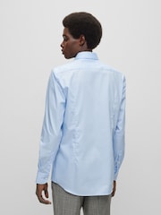 BOSS Blue Slim Fit Dress 100% Cotton Shirt - Image 2 of 6