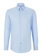 BOSS Blue Slim Fit Dress 100% Cotton Shirt - Image 6 of 6