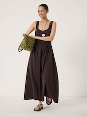 Hush Brown Mirelle Jersey Gathered Strap Maxi Dress - Image 1 of 4