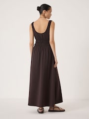 Hush Brown Mirelle Jersey Gathered Strap Maxi Dress - Image 3 of 4