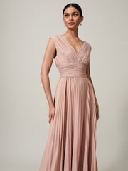 Phase Eight Pink Nelly Pleat Dress - Image 4 of 8