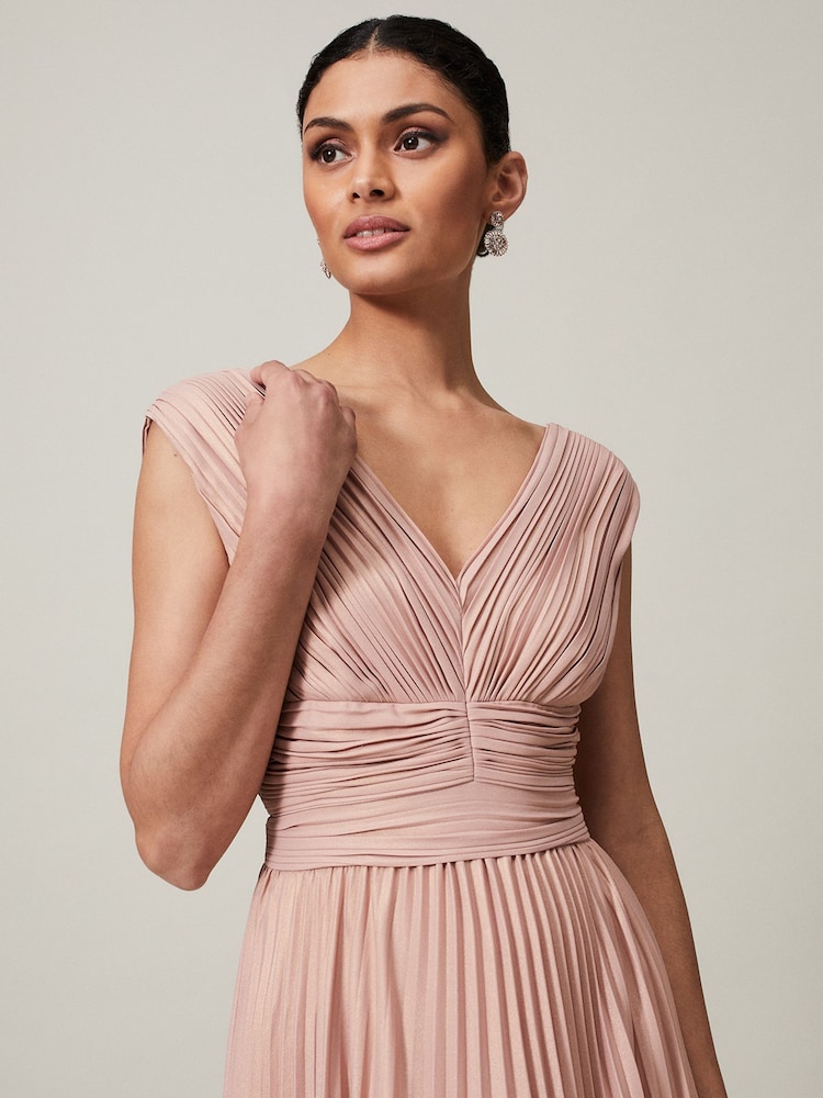 Buy Phase Eight Pink Nelly Pleat Dress from Next Kuwait