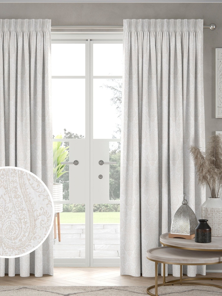Ivory Cream Fendi Made To Measure Curtains - Image 1 of 9