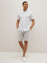 White Geo Printed Short Sleeve Shirt - Image 2 of 8