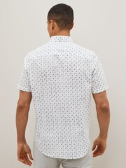 White Geo Printed Short Sleeve Shirt - Image 3 of 8