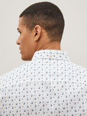 White Geo Printed Short Sleeve Shirt - Image 5 of 8