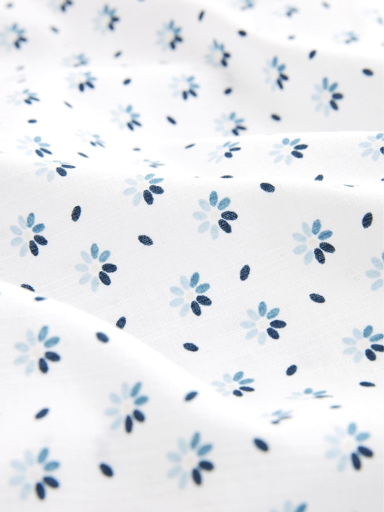 White Geo Printed Short Sleeve Shirt - Image 8 of 8 White Geo Printed Short Sleeve Shirt - Image 8 of 8