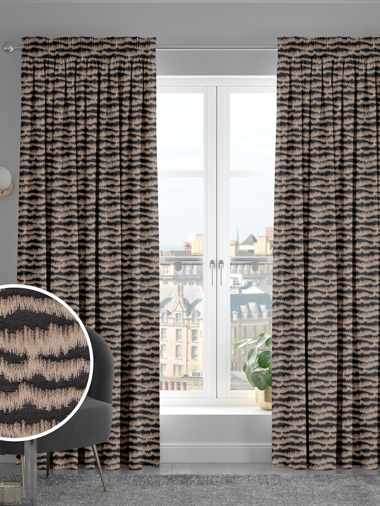 Black Motte Made To Measure Curtains - Image 1 of 9