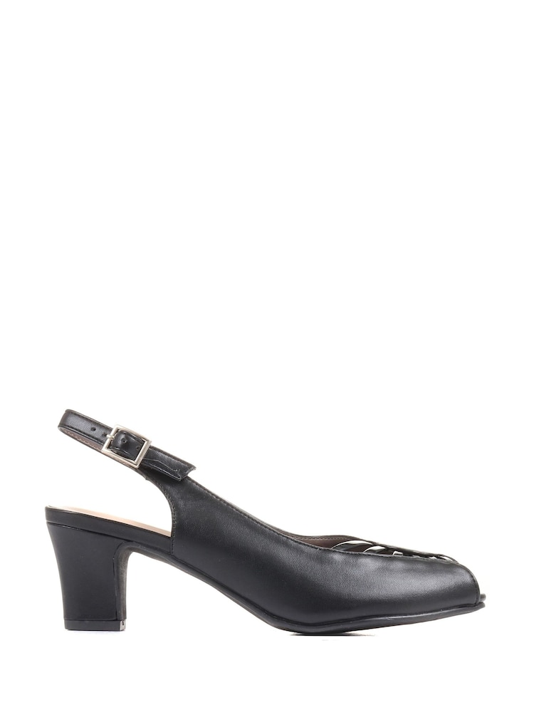 črna - Čevlji z visoko peto in odprtim sprednjim delom Pavers Slingback - Slika 1 iz 6 črna - Čevlji z visoko peto in odprtim sprednjim delom Pavers Slingback - Slika 1 iz 6