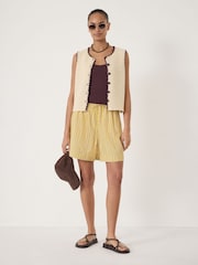 Hush Yellow Wendy Stripe Air Flow Shorts - Image 1 of 5