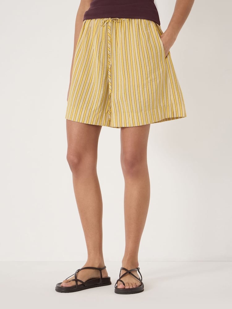 Hush Yellow Wendy Stripe Air Flow Shorts - Image 2 of 5