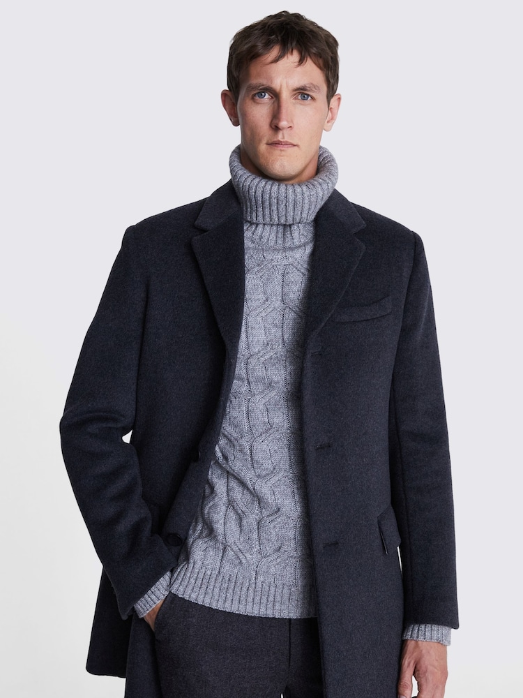 MOSS Grey Epsom Overcoat - Image 1 of 3