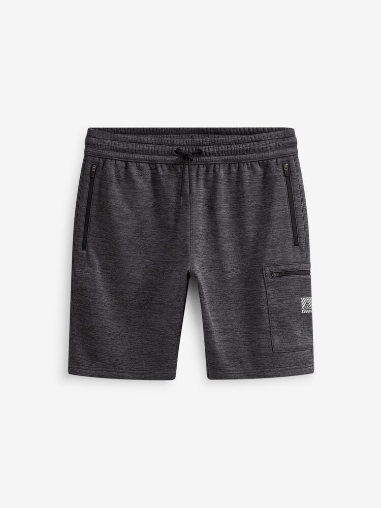 Charcoal Grey Fleece Cargo Shorts - Image 5 of 6