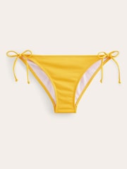 Boden Yellow Textured String Bikini Bottoms - Image 5 of 6