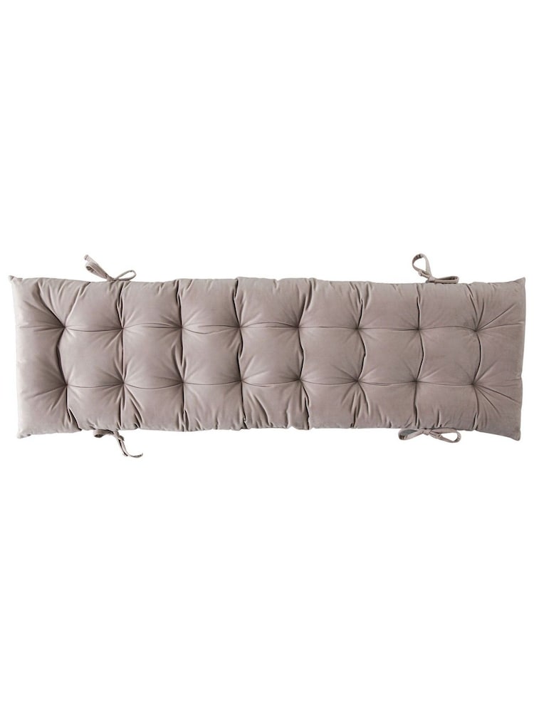 Gallery Home Grey Velvet Bench Pad - Image 5 of 5