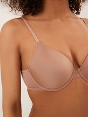 Blau bedruckt/Nude - Leicht wattierter, glättender T-Shirt-BH mit Vollschale und ultimativem Komfort - Bild 3 von 5