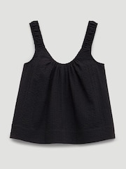 Hush Black Lazra Gathered Strap Flared Cami Top - Image 5 of 5