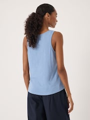 Hush Blue Cotton Slub Tank Top - Image 3 of 5