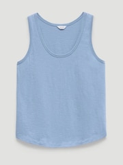 Hush Blue Cotton Slub Tank Top - Image 5 of 5
