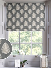 Grey Finn Made To Measure Roman 100% Cotton Blind - Image 1 of 6