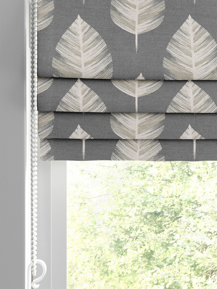Grey Finn Made To Measure Roman 100% Cotton Blind - Image 2 of 6