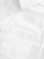 Clarks White Short Sleeve Senior Boys School Shirt with Stretch - Image 13 of 14