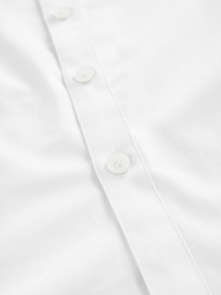 Clarks White Short Sleeve Senior Boys School Shirt with Stretch - Image 14 of 14
