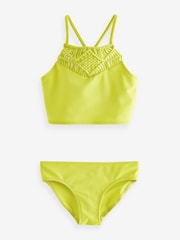Limonkowo-zielony - Bikini z szydełkowymi detalami (3–16 lat) - Image 7 of 12