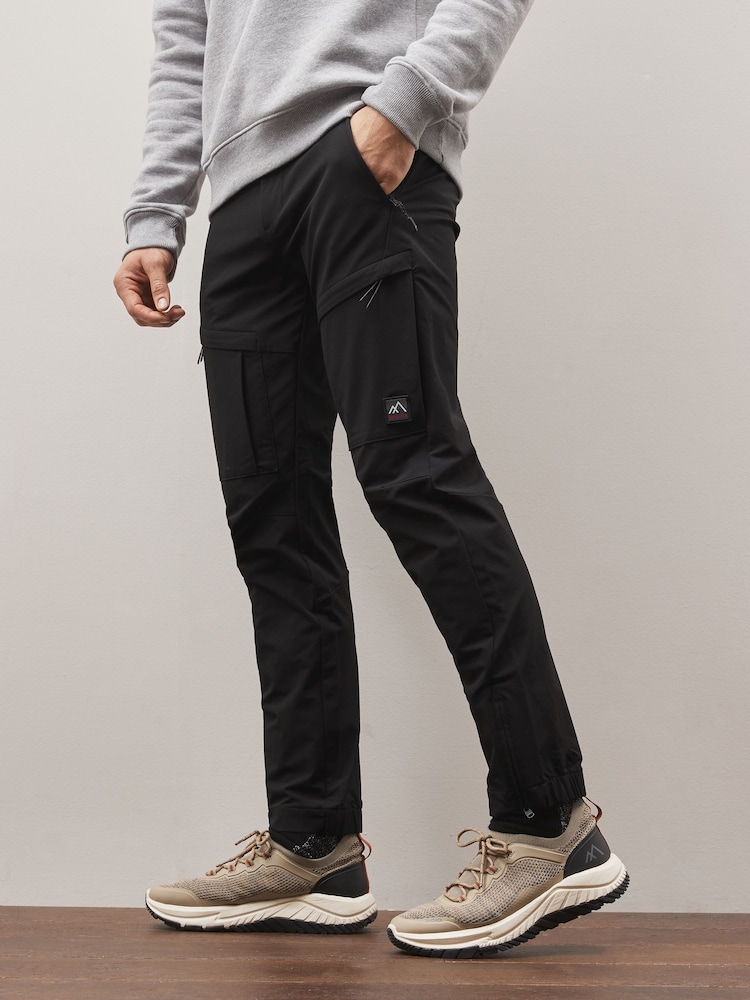 Black Slim Stretch Cargo Trousers - Image 1 of 10