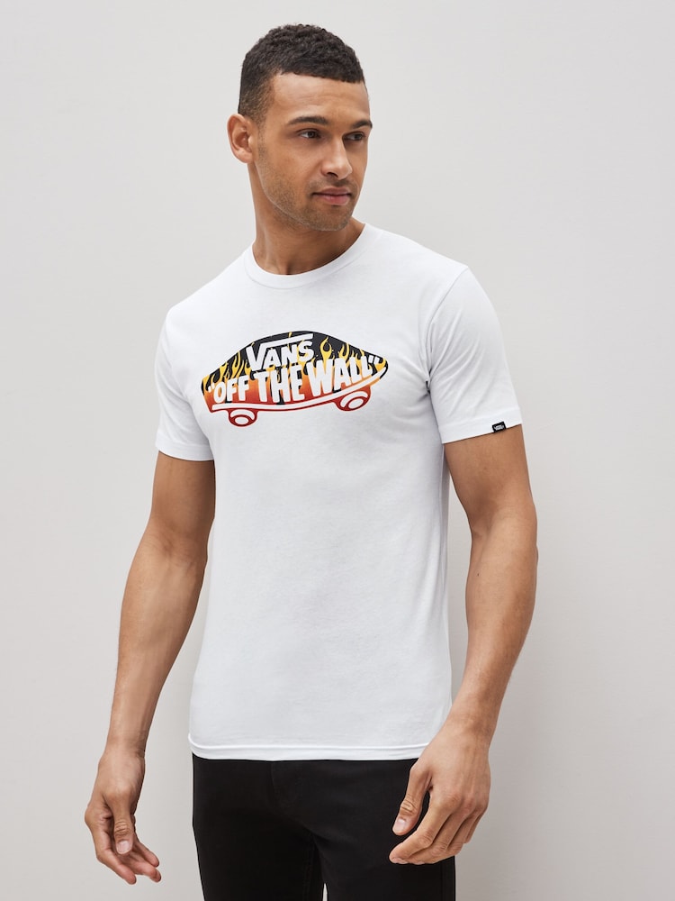Vans White Logo Mens T-Shirt - Image 1 of 4