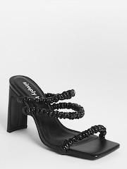 Simply Be Diandra Ex Wide Fit Black Sandals - Image 2 of 3
