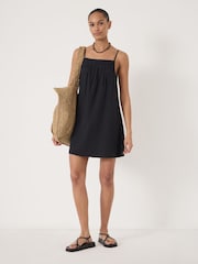 Hush Black Carmen Seersucker Beach Mini Dress - Image 1 of 5