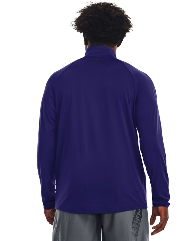 Dunkelblau - Under Armour Tech Fleece mit kurzem Reißverschluss - Bild 2 von 6