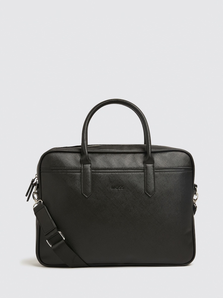 MOSS Black Saffiano Attache Bag - Image 1 of 4