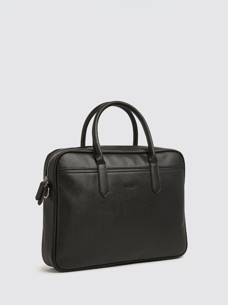 MOSS Black Saffiano Attache Bag - Image 2 of 4