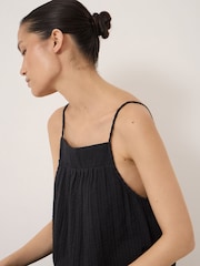 Hush Black Carmen Seersucker Beach Maxi Dress - Image 2 of 5